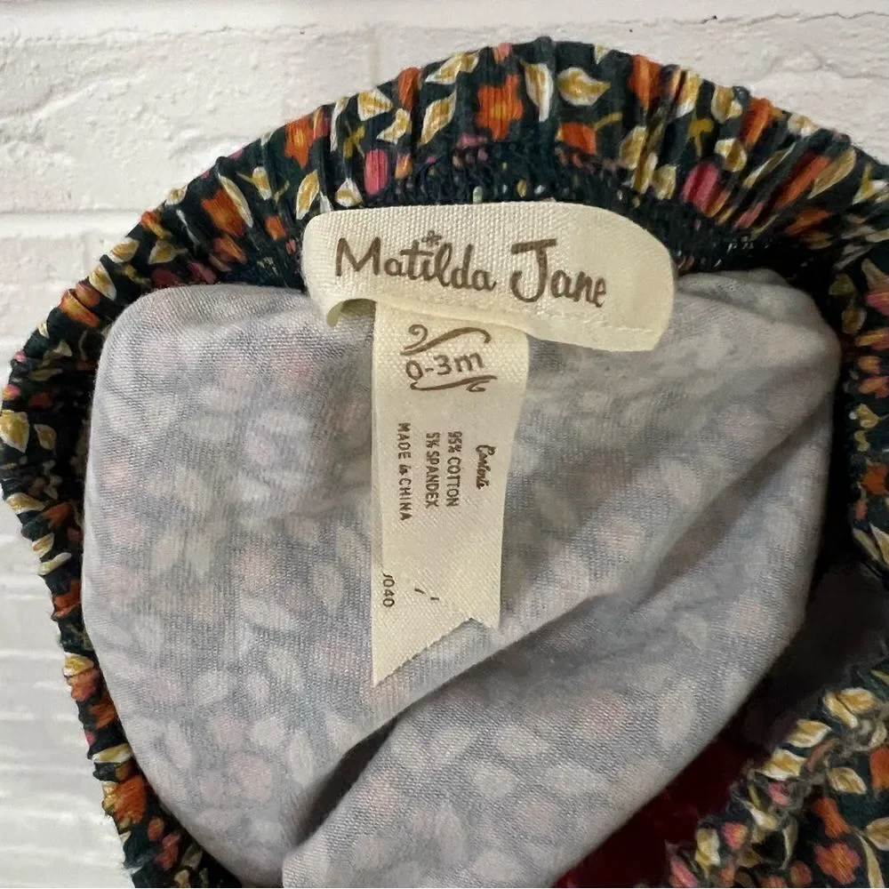 Matilda Jane Thankful For You Tiered Knot Dress with Bloomers Size 0-3 Months